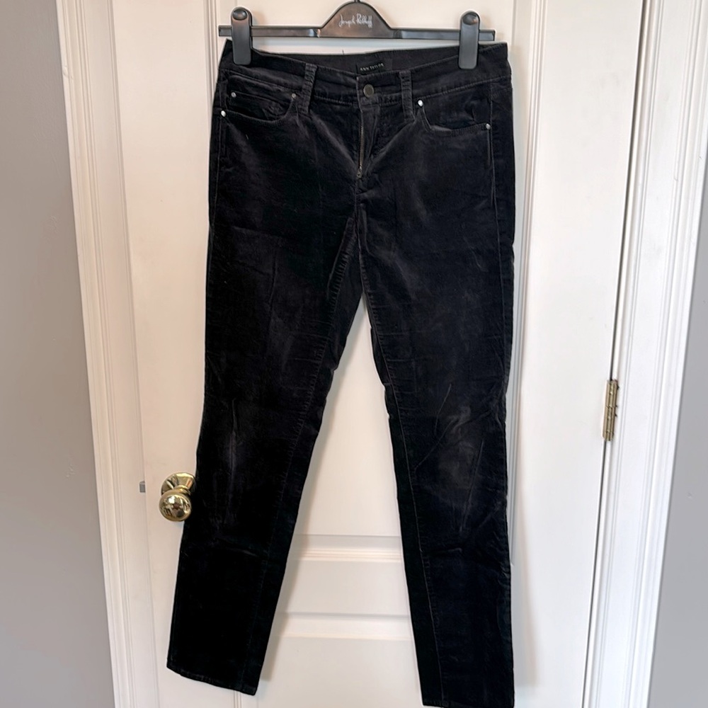 Ann Taylor Mid Rise Midnight Blue Velvet Jeans